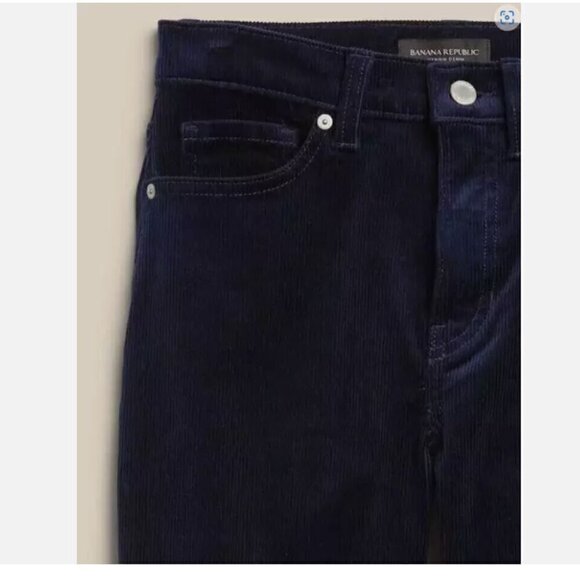 Banana Republic Black Mid Rise Skinny Stretch Corduroy Pant 26/2 PETITE - RT$120 - Picture 5 of 10